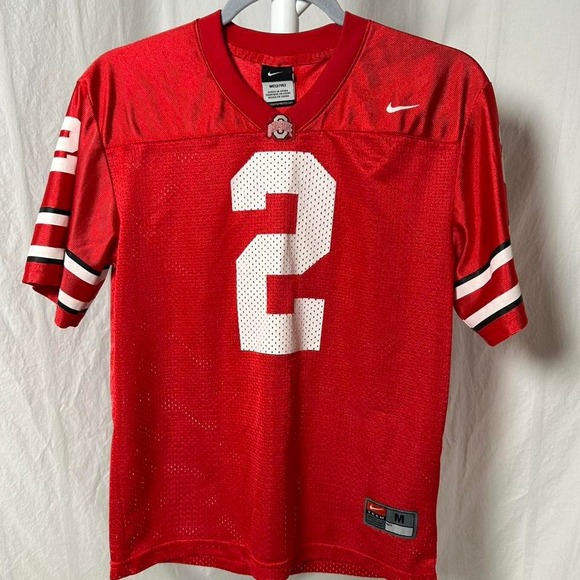 Nike Tops - Ohio State Buckeyes Jersey Medium Red NCAA Football Nike #2 Vintage 2000s